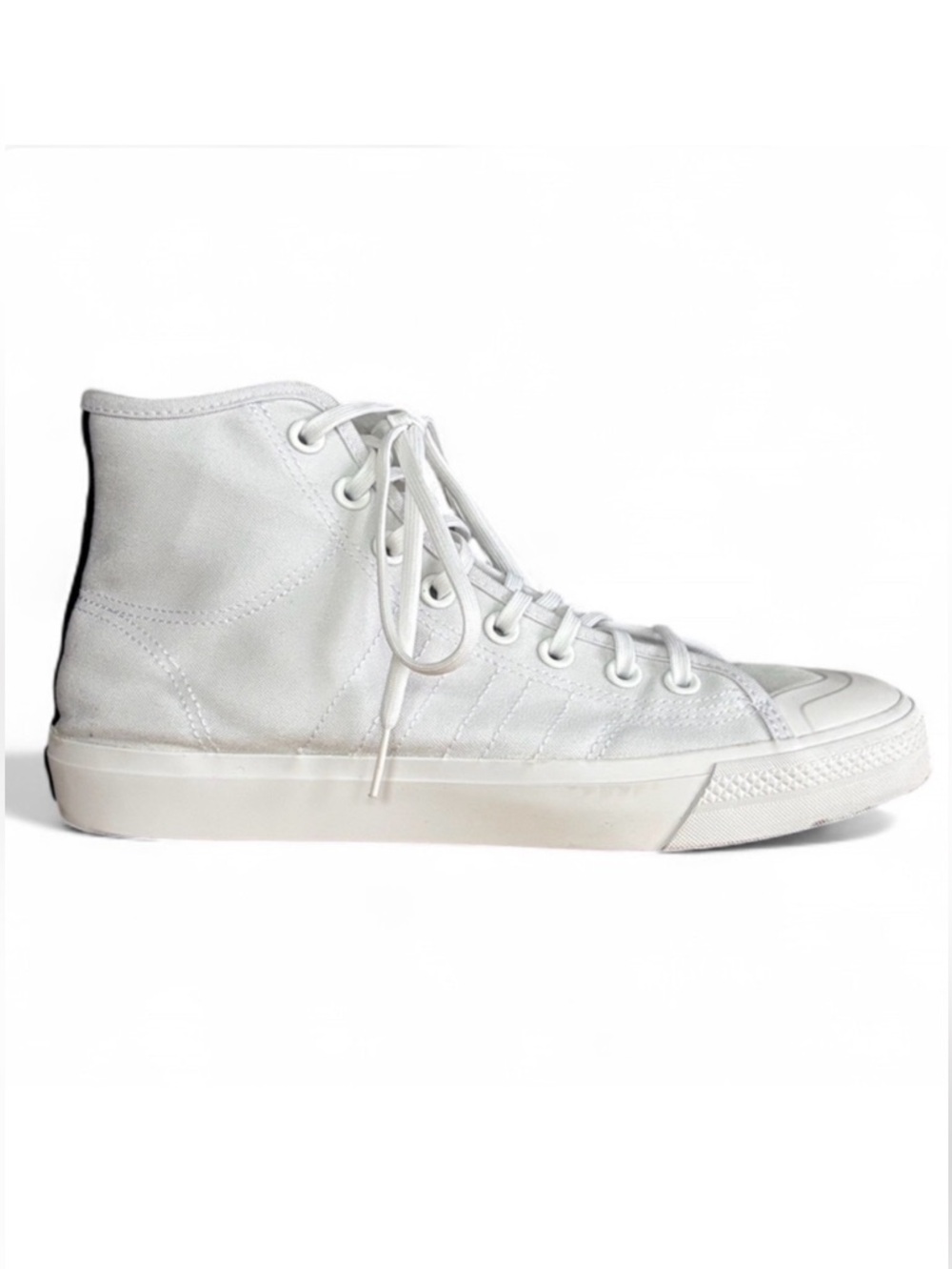 Adidas Nizza Hi Parley White Canvas Sneakers Size 10.5 Sustainable Streetwear